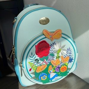 Disney Loungefly Alice in Wonderland Singing Flowers Mini Backpack